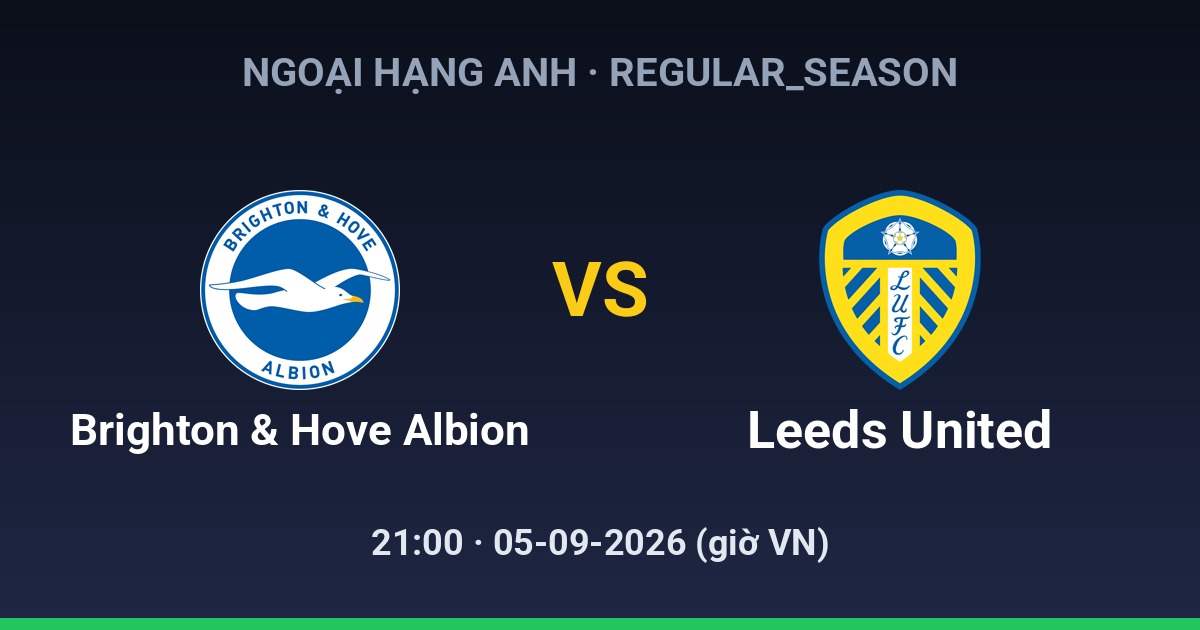 Brighton & Hove Albion FC vs Leeds United FC